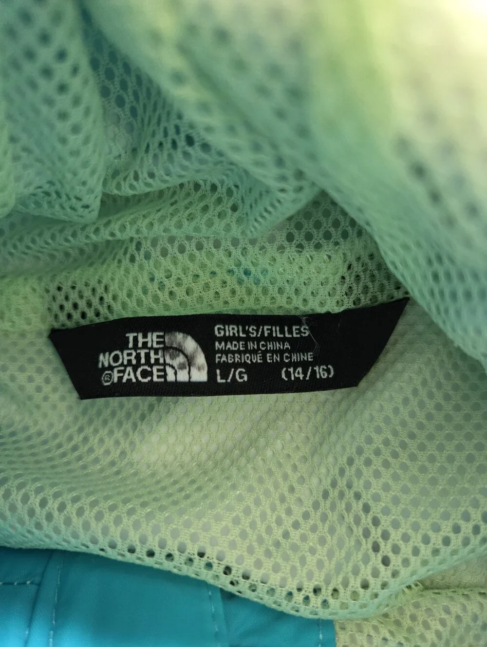 North Face DryVent Waterproof Rain Jacket Jacket Girls Large 14/16 Teal Green